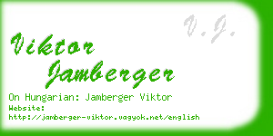 viktor jamberger business card